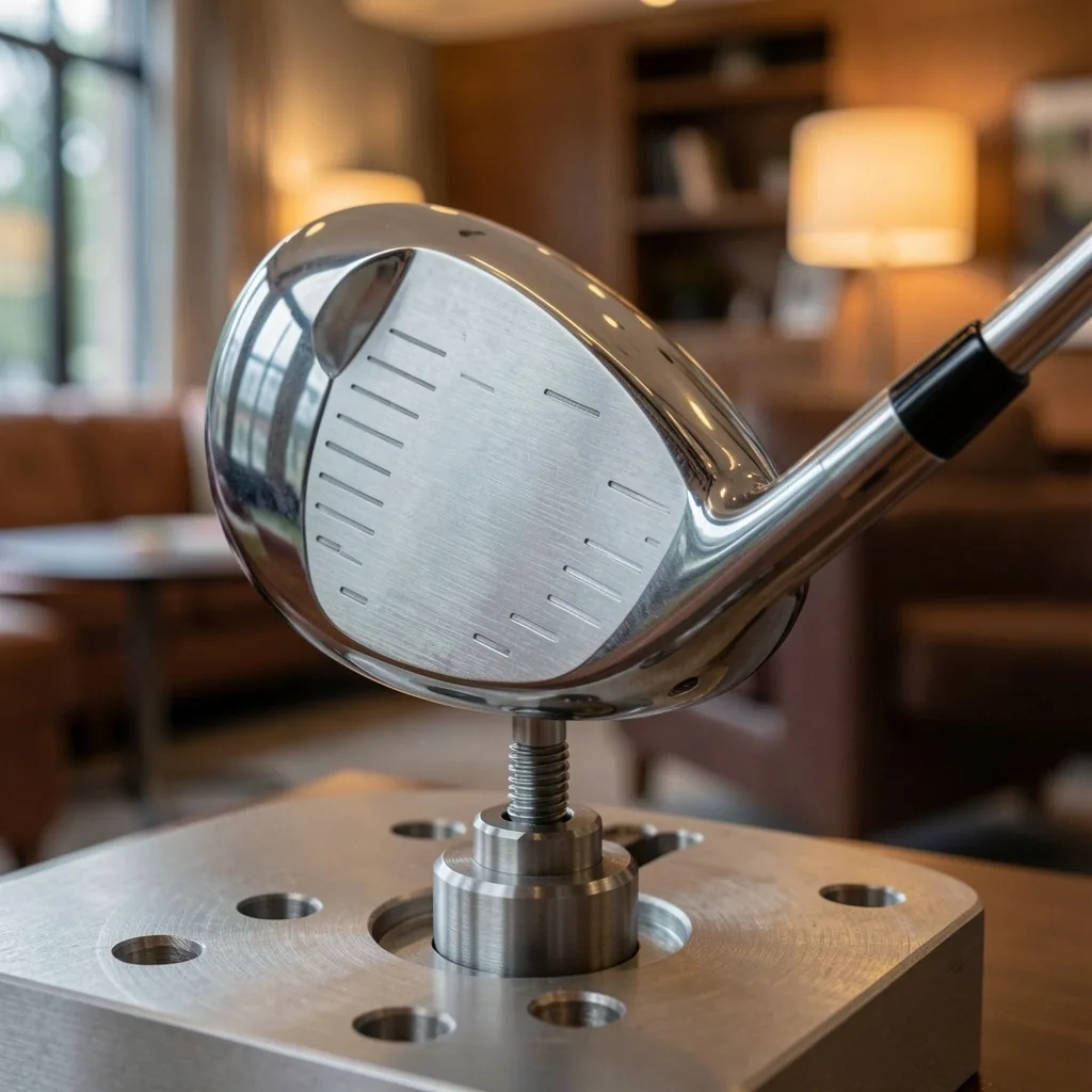 Golf fitting werkbank en analyseapparatuur bij Meroveld